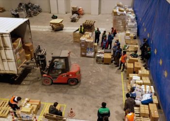 Depremzedelere yardımların hızlı ulaştırılması amacıyla Kayseri’de lojistik aktarma merkezi kuruldu