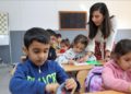 Malatya'da kurulan konteyner kentte öğrenciler eğitim görüyor
