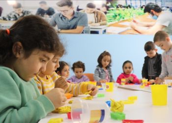 Elazığ’da depremzede minikler için aileleriyle kaldıkları yurtta ana sınıfı oluşturuldu