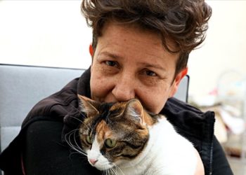 Kedisi “Melisa”ya depremden 18 gün sonra kavuştu