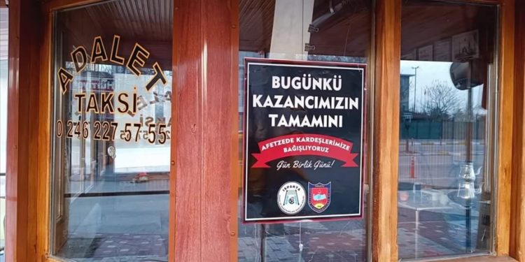 Isparta’da taksiciler kontaklarını depremzedeler için çevirdi