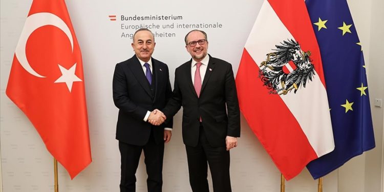 Dışişleri Bakanı Çavuşoğlu, Avusturyalı mevkidaşı Schallenberg ile görüştü