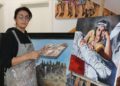 Diyarbakır’da ev hanımı ressam evini adeta sanat galerisine dönüştürdü