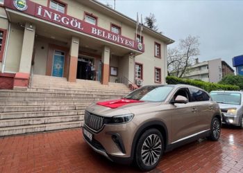 Togg, Bursa'da asker uğurlamasında konvoy başı oldu