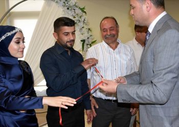 Hataylı depremzede gençler Kırıkkale’de KYK yurdunda nişanlandı