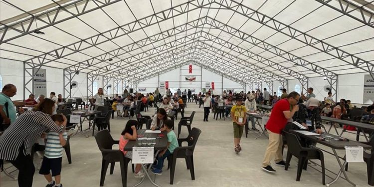Hatay'da çadır kentte Akıl ve Zeka Oyunları Turnuvası yapıldı