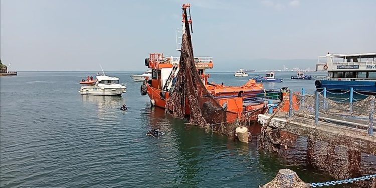 Marmara Denizi’nden çıkarılan hayalet ağlar sergilendi