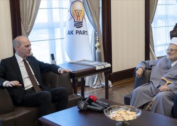 AK Parti Genel Başkanvekili Kurtulmuş, Mescid-i Aksa İmam Hatibi Sabri ile görüştü