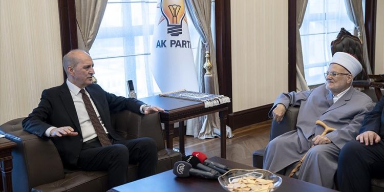 AK Parti Genel Başkanvekili Kurtulmuş, Mescid-i Aksa İmam Hatibi Sabri ile görüştü
