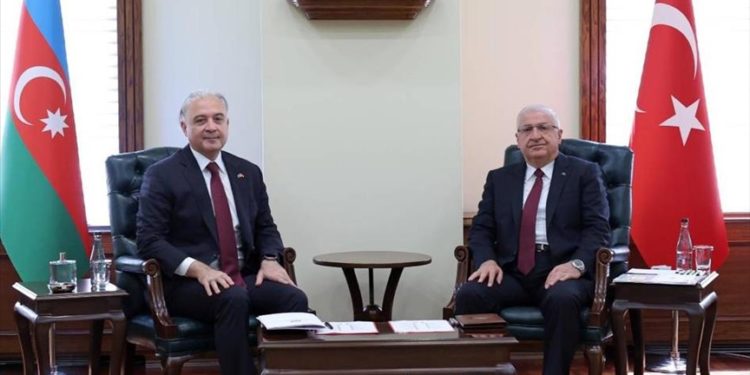 Milli Savunma Bakanı Güler, Azerbaycan Cumhurbaşkanı Yardımcısı Ahadov ile görüştü