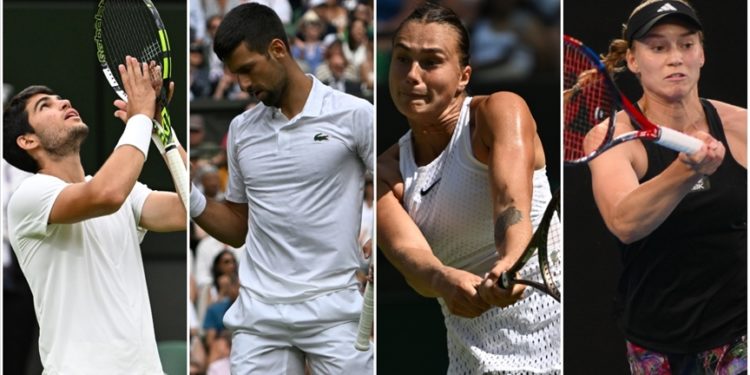 Wimbledon’da favori tenisçiler çeyrek finale yükseldi