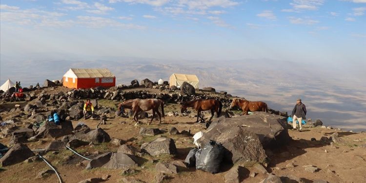Ağrı Dağı eteklerindeki köylüler tırmanışa gelen dağcılara lojistik destek sağlıyor
