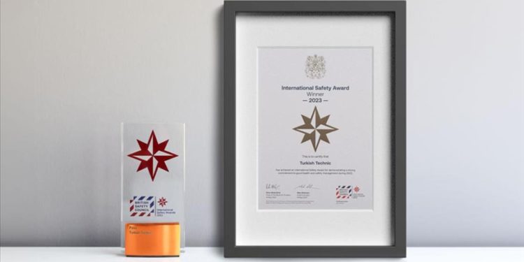 THY Teknik AŞ'ye "Uluslararası İş Güvenliği Ödülü"