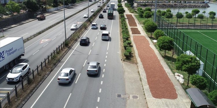 Trabzon’da üreticiler fındığı kurutmak için yol kenarlarını tercih ediyor
