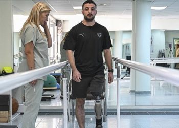 Operasyonda bacağını kaybeden gazinin hedefi milli sporcu olmak