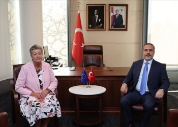 Dışişleri Bakanı Fidan, AB Komisyonunun İçişlerinden Sorumlu Üyesi Johansson ile görüştü