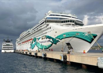 Bodrum'a "Norwegian Jade" kruvaziyeriyle 2 bin 513 yolcu geldi