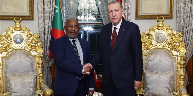 Cumhurbaşkanı Erdoğan, Komorlar Birliği Cumhurbaşkanı Azali ile bir araya geldi