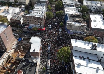 New York'ta Filistin'e destek gösterisi düzenlendi