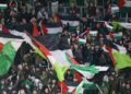Celtic taraftarı, Atletico Madrid maçı sonrasında Filistin'e desteğini sürdürdü