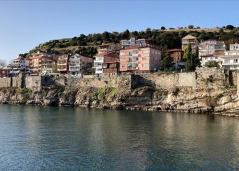 Amasra Kalesi'nin surlarına zarar veren bitki ve ağaçlar temizleniyor