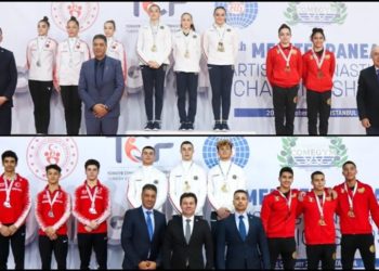 Milli sporcular Artistik Cimnastik Akdeniz Şampiyonası'nda 13 madalya kazandı