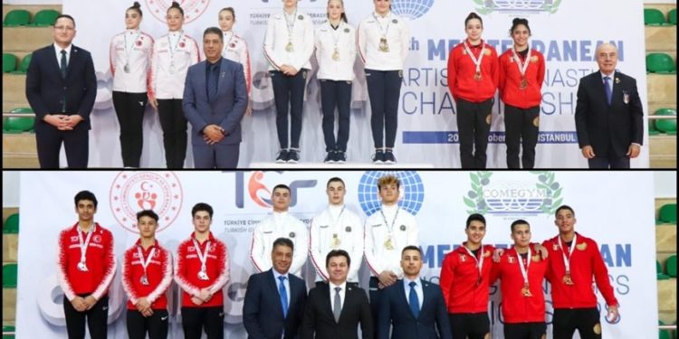 Milli sporcular Artistik Cimnastik Akdeniz Şampiyonası'nda 13 madalya kazandı