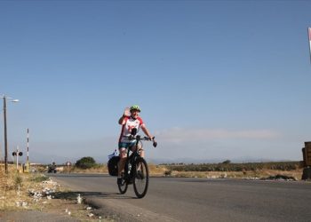 Cumhuriyet’in 100. yılı kapsamında Yunanistan’ın Selanik kentinden Ankara’ya bisiklet turu