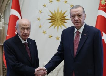 Cumhurbaşkanı Erdoğan, MHP Genel Başkanı Bahçeli'yi kabul etti