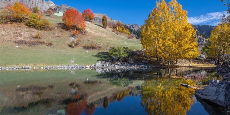 "Sakin şehir" ünvanlı Şavşat, sonbahar renkleriyle doğal fotoğraf stüdyosuna dönüştü