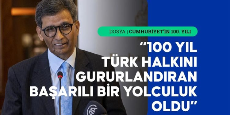 Hindistan'ın Ankara Büyükelçisi Paul, Türkiye Cumhuriyeti'nin 100. yılını kutladı