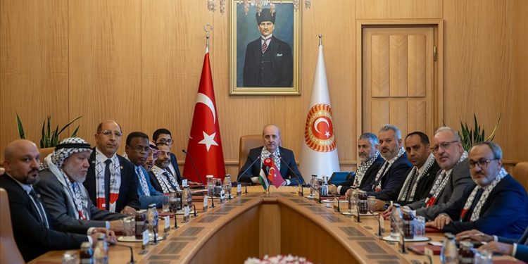 TBMM Başkanı Kurtulmuş, Parlamenterler Arası Kudüs Platformu heyetini kabul etti