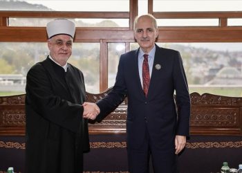 TBMM Başkanı Kurtulmuş, Bosna Hersek İslam Birliği Başkanı Kavazovic ile görüştü