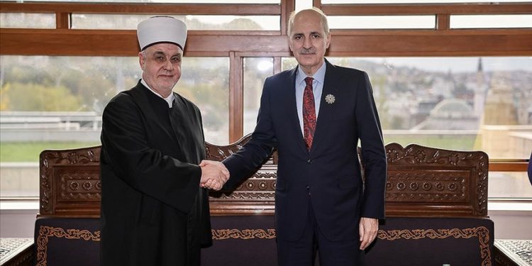 TBMM Başkanı Kurtulmuş, Bosna Hersek İslam Birliği Başkanı Kavazovic ile görüştü