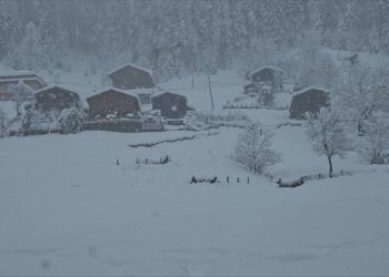 Rize, Artvin ve Bayburt’ta kar yağışı etkili oluyor