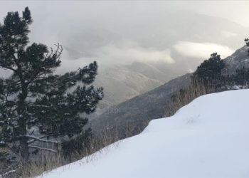 Kazdağı Milli Parkında kar manzaraları