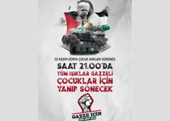 Filistin’deki çocuklar için saat 21.00’de ışıklar yanıp sönecek
