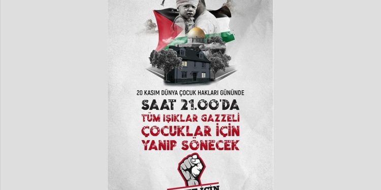 Filistin’deki çocuklar için saat 21.00’de ışıklar yanıp sönecek