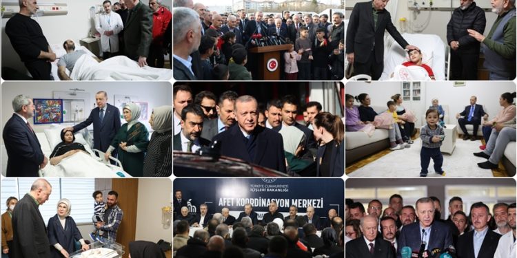 Cumhurbaşkanı Erdoğan’ın 2023 yılında yurt içi ziyaretlerinde deprem bölgesi öne çıktı