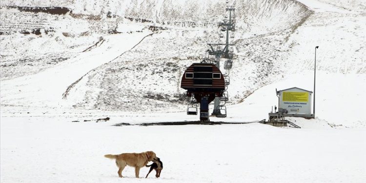 Kahramanmaraş’taki Yedikuyular Kayak Merkezi'ne mevsimin ilk karı yağdı