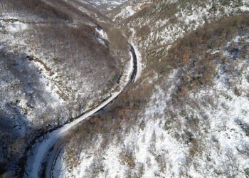 Ganos Dağı eteklerindeki ormanlarda kış güzelliği