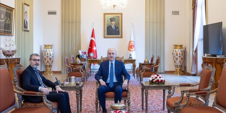 TBMM Başkanı Kurtulmuş, TİHEK Başkanı Kılıç'ı kabul etti