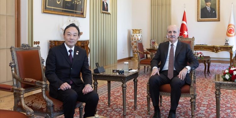 TBMM Başkanı Kurtulmuş, Japonya'nın Ankara Büyükelçisi Katsumata'yı kabul etti