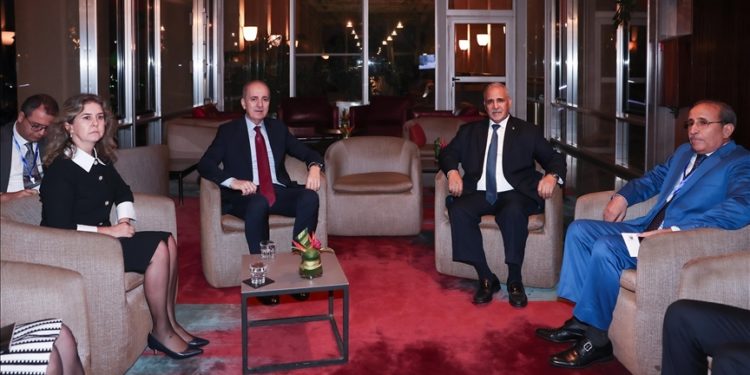 TBMM Başkanı Kurtulmuş, Moritanyalı mevkidaşı ile bir araya geldi