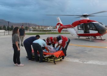 Ambulans helikopter İç Anadolu’daki acil hastaların imdadına yetişiyor